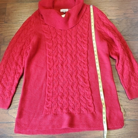 NWT Calvin Klein Women Long Knit sweater tunic turtleneck - Picture 7 of 8